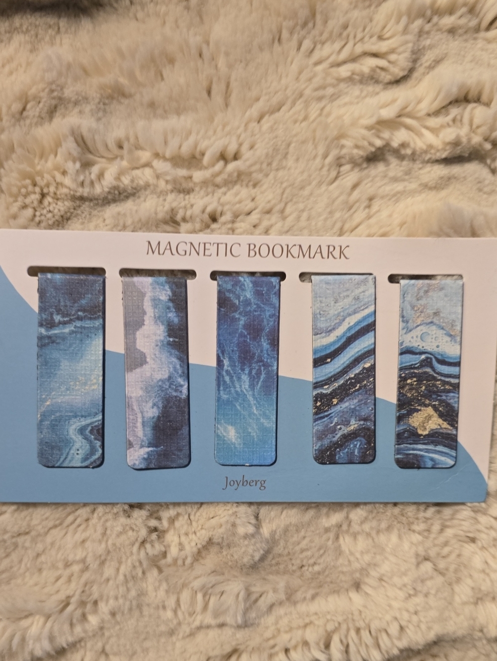 Joyberg Blue Marble Magnetic Bookmark Set - 5-Pack